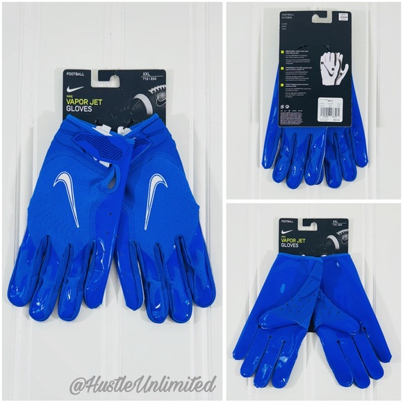 Nike Vapor Jet 6.0 MAGNIGRIP Royal Blue NFL Football Gloves Men’s Size 2XL - Picture 1 of 5